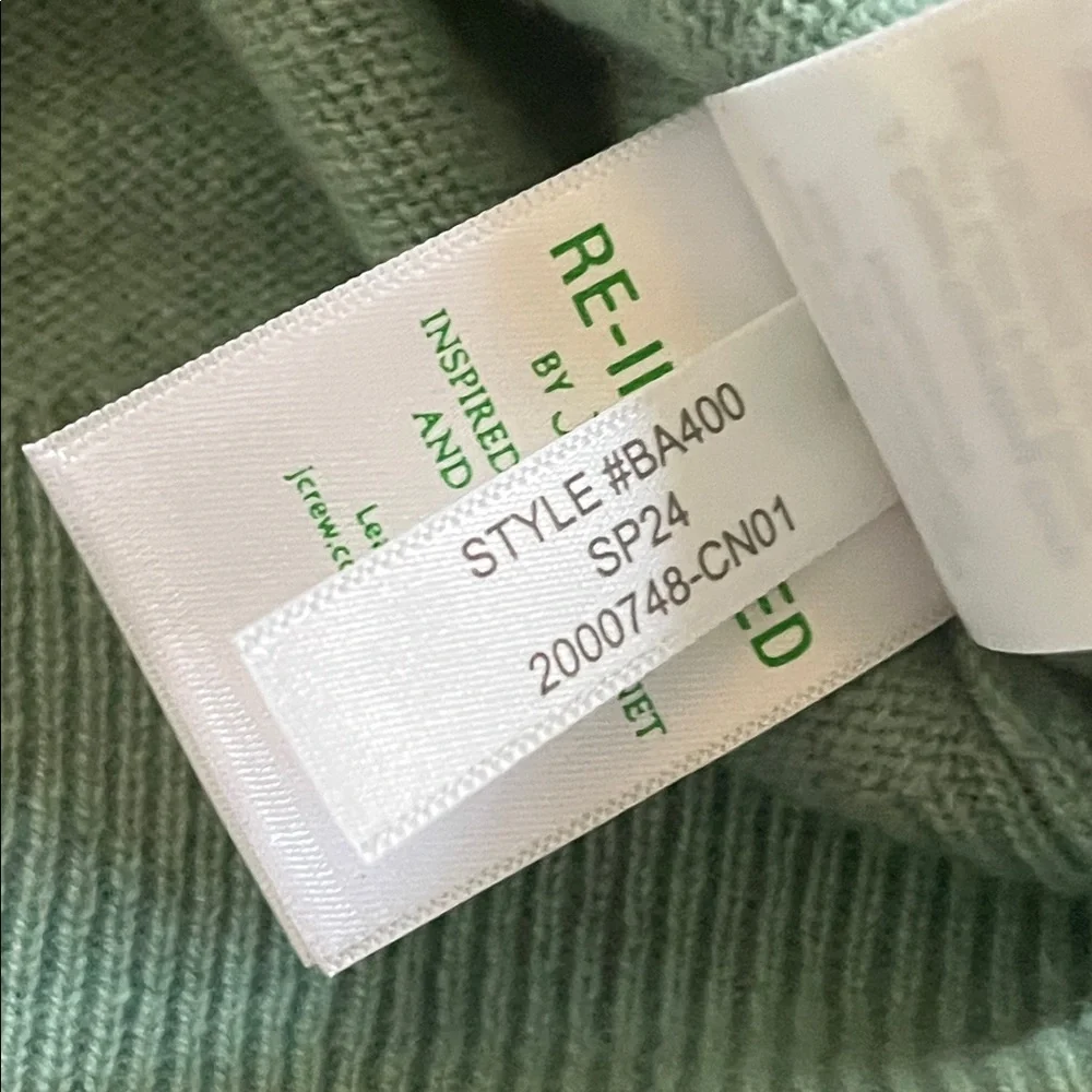 J Crew Light Green Cashmere Crewneck Sweater size XS
